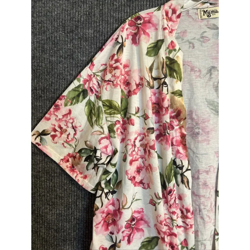 Show Me Your Mumu Womens Kimono Open Front Top One Size Floral Cover Up Boho